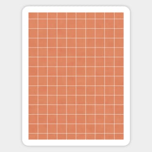 Small Grid Pattern - Coral Magnet